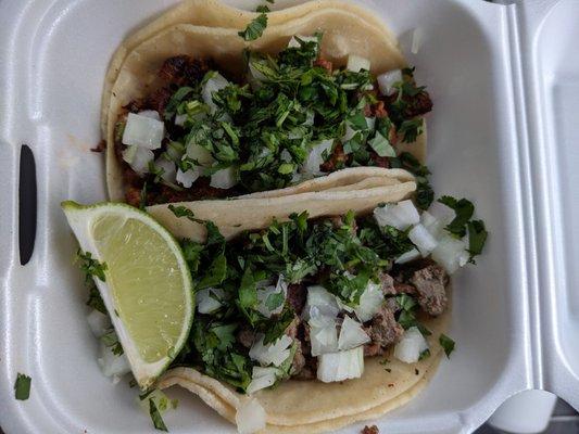 Asada and Pastor tacos.