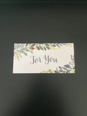 Gift certificates for a special occasion