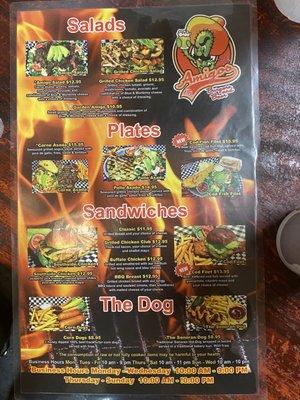 Menu side 2