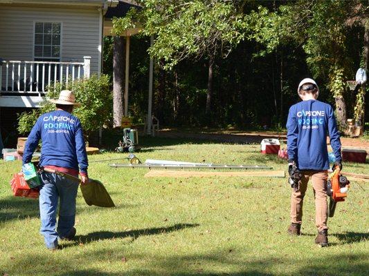 Capstone Roofing employees.