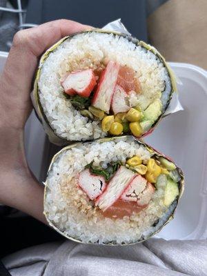 Alaska salmon burrito