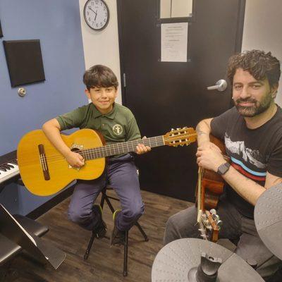 Jamming in guitar lessons