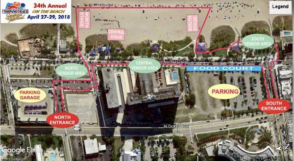 2018 Pompano Beach Seafood Festival layout