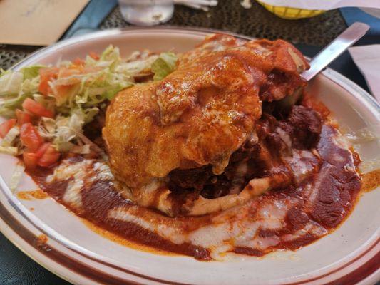 Breakfast sopapilla with carne adovada