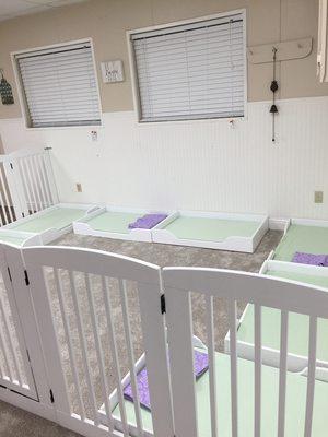 Montessori "floor beds" allow the small child freedom of movement and independence.