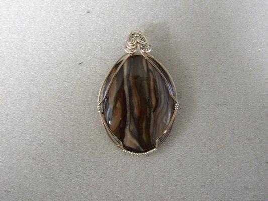 14KGF Wireart fire agate