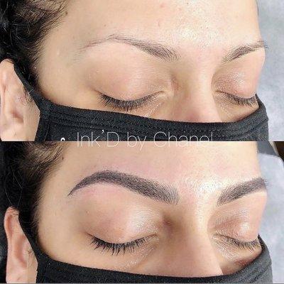 My eyebrow Before and after