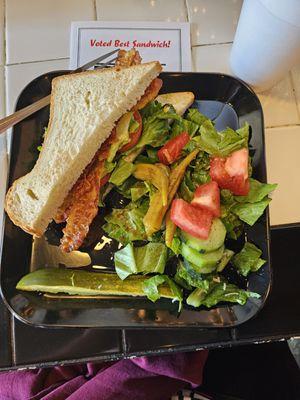 BLTA with a salad