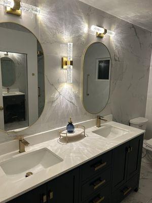 New remodeled bathroom, nice and fancy look.