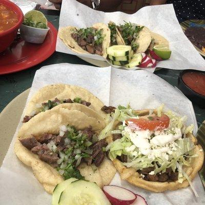 Lengua sopes and tacos so delicious