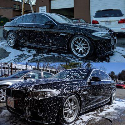 Summer vs Winter set up...there's something about Japanese wheels on a German car