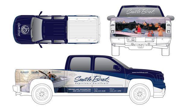 Seattle Boat - Vehicle Wrap Design