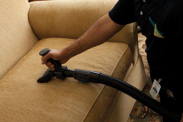 ServiceMaster Disaster Cleanup Services upholstery cleaning