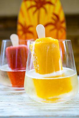 Frozen cocktail bars. Fresh fruit combinations paired with liquors like Jack Daniel's or Avion tequila.