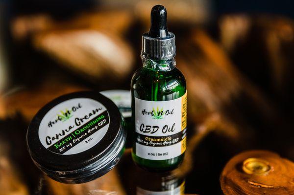 Our CBD products are locally made by Herb N'Oil