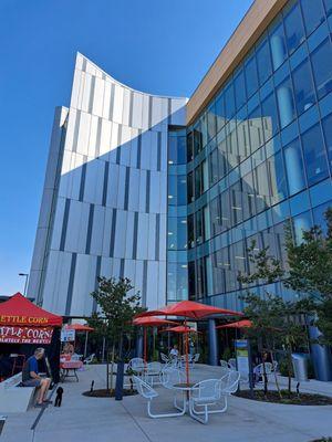 Outside patio between buildings