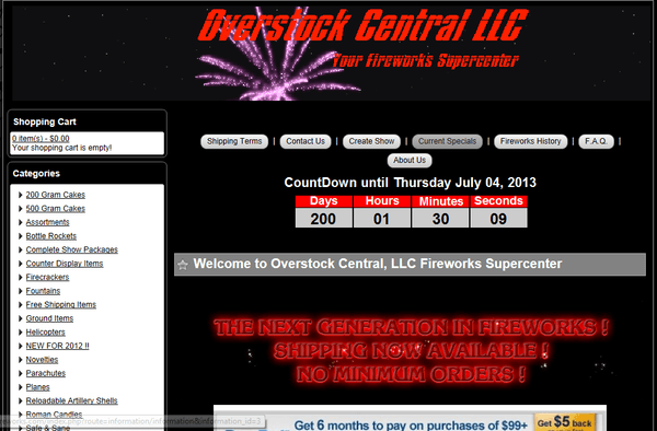 Overstock Central Fireworks