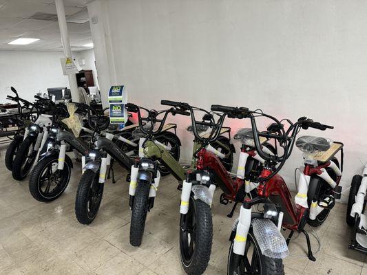 Electric bikes, ready to go