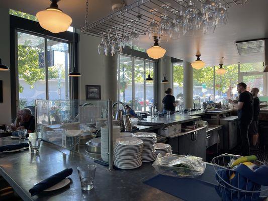 Interior of Taylor Shellfish Oyster Bar in Seattle.