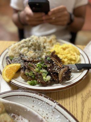 Ribs and eggs plate