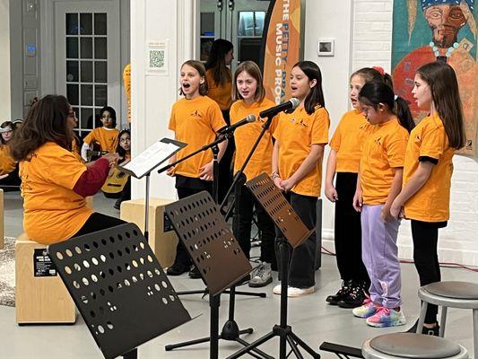 Students part of the Petty-Drayton Choir performing at the fall semester Student Concert