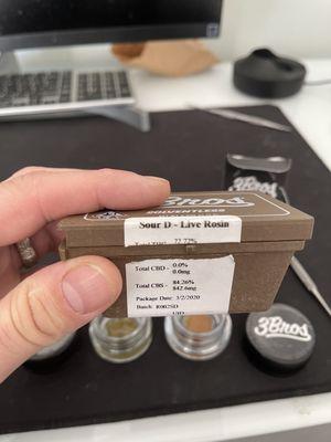 SD "Live" Rosin. Super awesome Hemp Packaging!