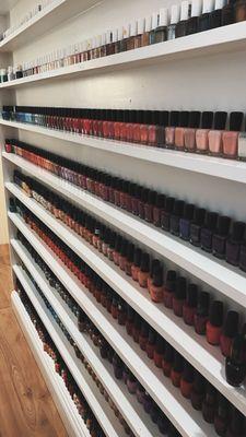 Wall of nail polish