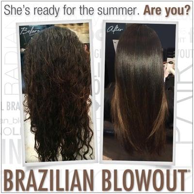 Be Spring & Summer ready..whip your hair into amazing shape with Brazilian Blowout Smoothing Treatment!