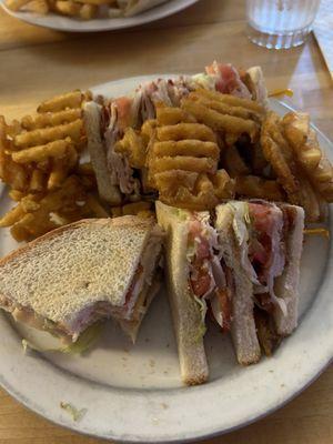 Turkey club sandwich