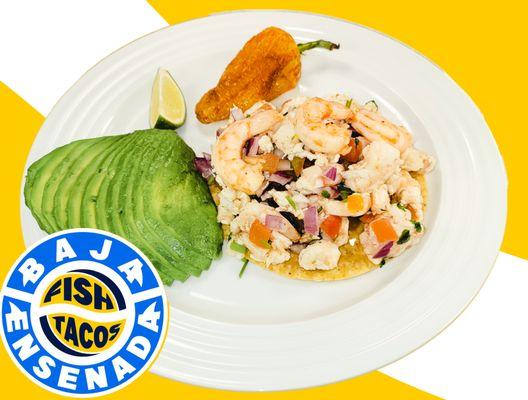 tostada de ceviche