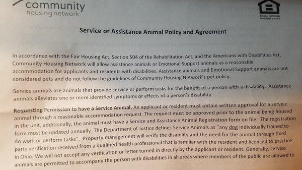 CHN is trying to evict me by changing pet policies. Remember many of their renter are on psych drugs and can't defend themselves.