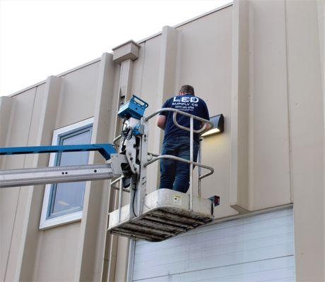 Exterior Wall Pack Installation at Denver Headquarters