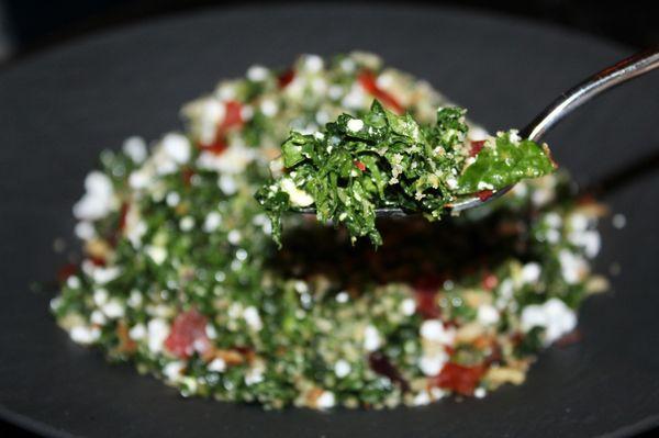 This was an impressive kale salad with a lot of substance to it. The silky vinaigrette generously coated all the ingredients in the bowl.