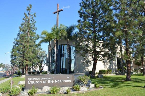 The front of our church, as seen from the corner of Maple & Maricopa.