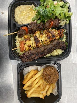 Mix kebab plate