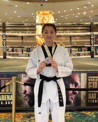 Instructor Tiffany Chen wins 2nd place at the 2021 AAU National Championships in the 18-32 Female Black belt Traditional Poomsae division!