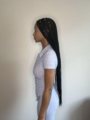 Small Knotless Butt Length Braids! I love themmm