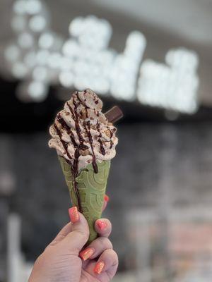 Match made in heaven with a matcha cone