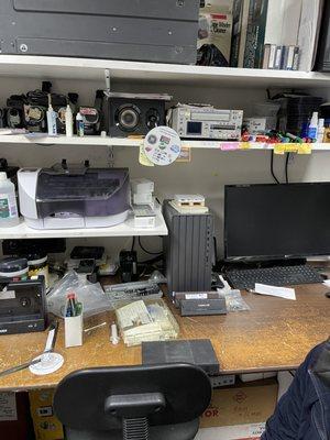 Larry's work desk