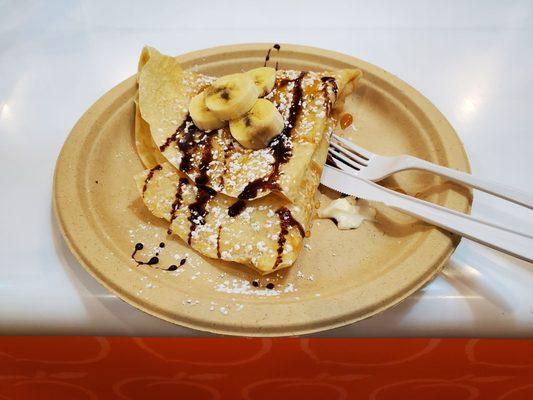 Banana fosters crepe