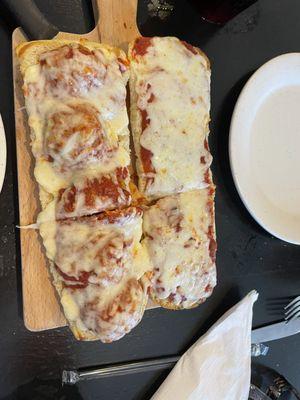 Meatball Parmesan sub and margarita pizza