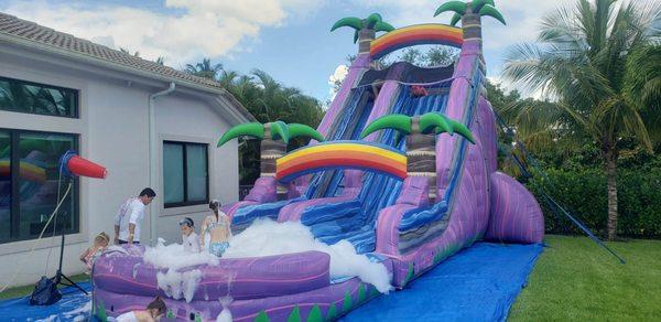 Foam Machine / Water Slide Combo