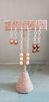 Freshwater pearl earrings