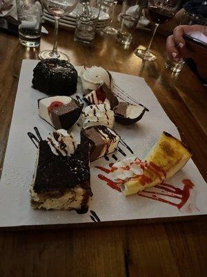 A mixed dessert plate for 6