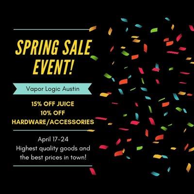 Come check out our spring sale event! :)