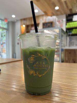 Iced matcha latte