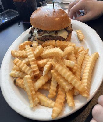 Mushroom Swiss Burger (with choice of potato)