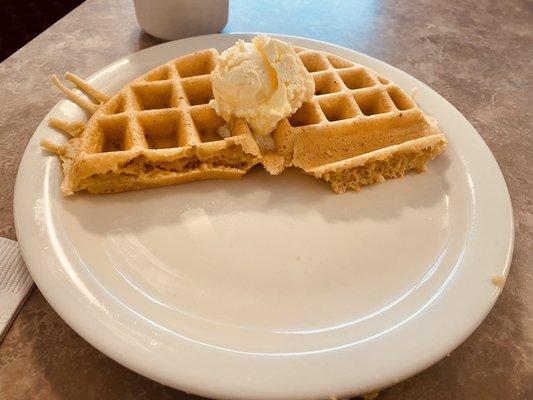 Half Plain Waffle Half