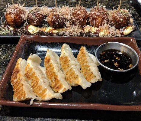 Takoyaki Plate and gyoza