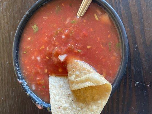 Complimentary chips and salsa